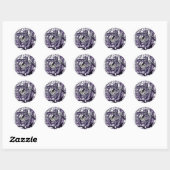 Luv Cat, aangepast kattenontwerp Ronde Sticker (Vel)