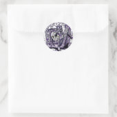 Luv Cat, aangepast kattenontwerp Ronde Sticker (Tas)