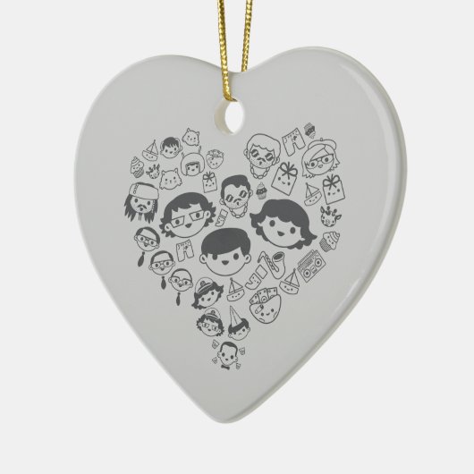 Luv Keramisch Ornament (Links)