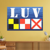LUV MARINE STIJL 40x60 Canvas Afdruk (Insitu (Woonkamer))