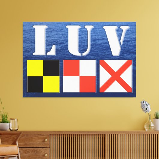 LUV MARINE STIJL 40x60 Canvas Afdruk (Insitu (Woonkamer))