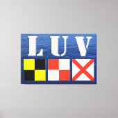 LUV MARINE STIJL 40x60 Canvas Afdruk (Voorkant)