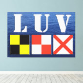 LUV MARINE STIJL 40x60 Canvas Afdruk (Insitu (Houten vloer))