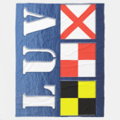LUV MARINE STIJL FLEECE DEKEN (Voorkant)