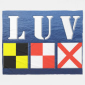 LUV MARINE STIJL FLEECE DEKEN (Voorkant (Horizontaal))
