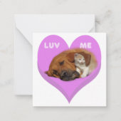 LUV ME Valentine's Critters Conversation Hearts Notitiekaartje (Voorkant)