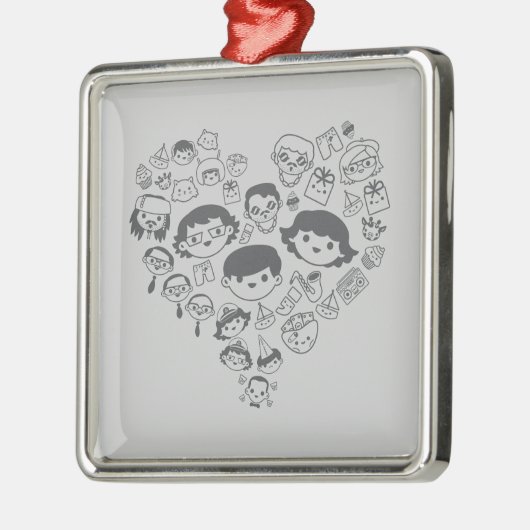 Luv Metalen Ornament (Links)