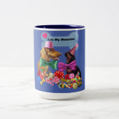 Luv Mijn Weenies Twee Toon Mok (Center)