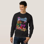 Luv Mijn Weenies Zwart Sweatshirt Mannen/Dames (Voorkant volledig)