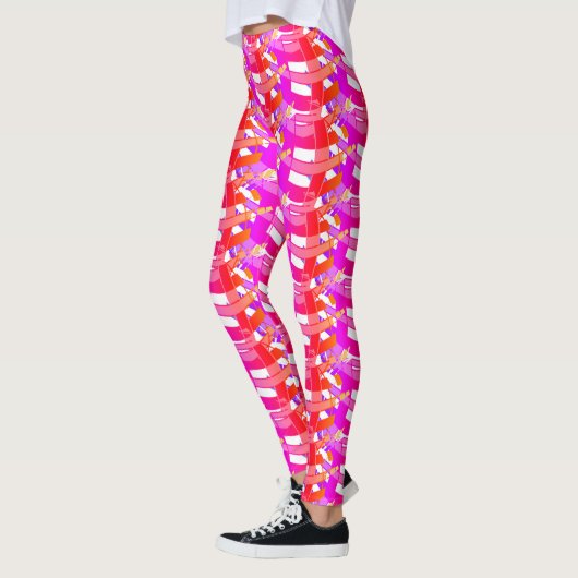 Luv my Pink - Abstracte Yoga Lady Leggings (Links)
