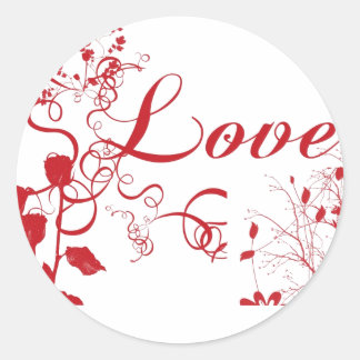 Luv N rozen Ronde Sticker