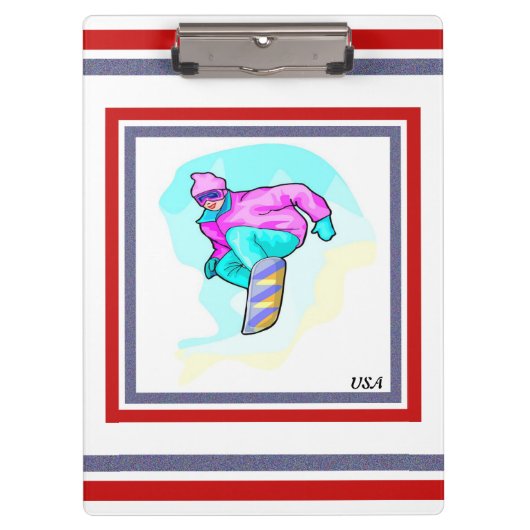 Luv naar Snowboard - Klembord (Voorkant)