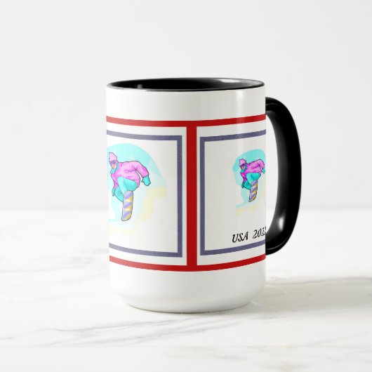 Luv naar Snowboard - Mok (Voorkant rechts)