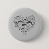 Luv Ronde Button 5,7 Cm (Voorkant)