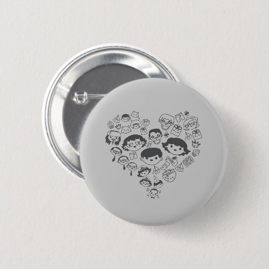 Luv Ronde Button 5,7 Cm (Voorkant /achterkant)