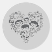 Luv Ronde Sticker (Voorkant)