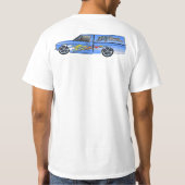 Luv Truck Garage Flamed Camper design T-shirt (Achterkant)