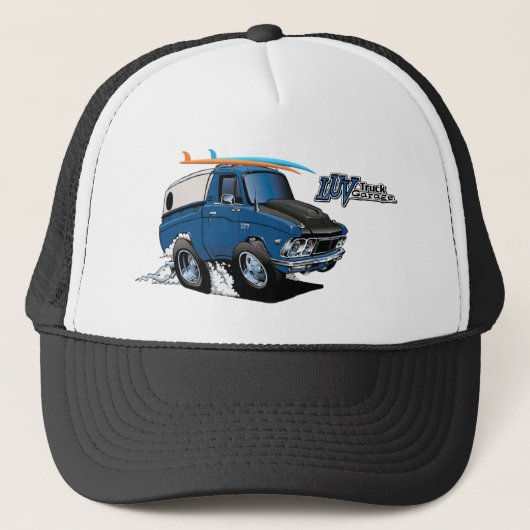 Luv Truck Garage Surf Wagon Trucker Hat Pet (Voorkant)