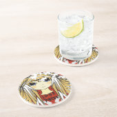 Luv U 2 stuks Anime Girl Onderzetters (Zijkant)