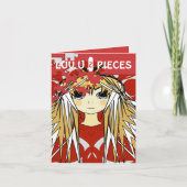 Luv U 2 stuks Ultra Cute Anime Girl Feestdagen Kaart (Voorkant)