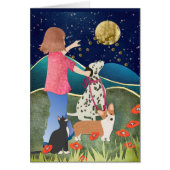 LUV U NAAR DE MAAN EN TERUG kunst kaarten (Voorkant)