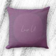Luv U - Paarse Trendy Moderne Gekrabbelde Lijnen
