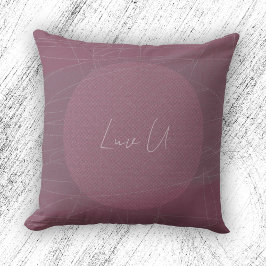 Luv U - Roos Trendy Moderne Gekrabbelde Lijnen Kussen