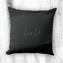 Luv U - Zwart Trendy Modern Scribbled Lines
