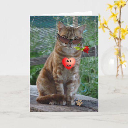 luv umamma kaart (Gele Bloem)