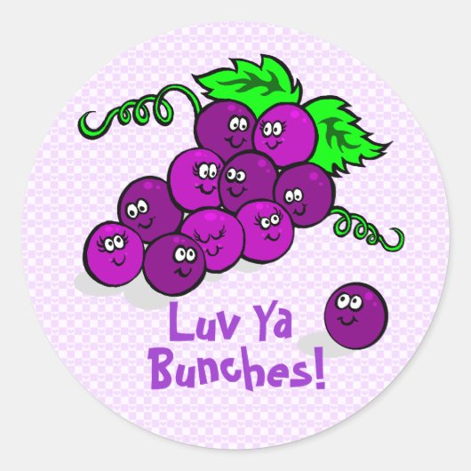 Luv Ya Bunches! Ronde Sticker (Voorkant)