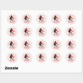 Luv You Furever Kat Sticker – Roze met Rode Harten (Vel)