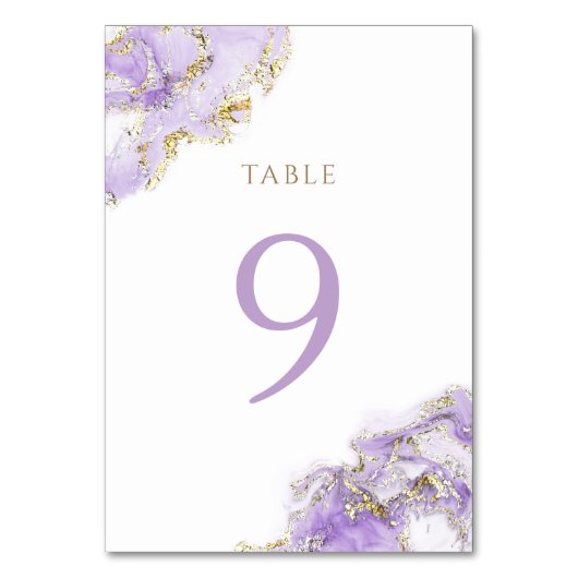 luvengoud vloeibare marmer Tabel Nummer 9 Kaart (Voorkant)
