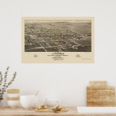 Luverne, MN Panorama Map - 1883 Poster (Keuken)