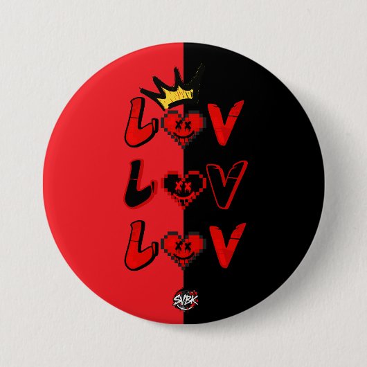 LuvLuvLuv - SVBK - Silverbock TV Officiële Ronde Button 7,6 Cm (Voorkant)