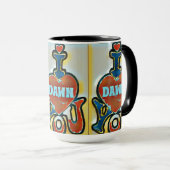 LUVMUG™ Dawn- LUVYBZ® Love Gifts Koffiekopje Mok (Voorkant rechts)