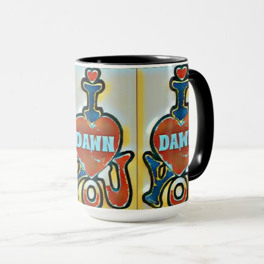LUVMUG™ Dawn- LUVYBZ® Love Gifts Koffiekopje Mok (Voorkant rechts)