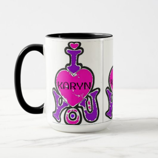 LUVMUG™ Karyn- LUVYBZ® Love Gifts Koffiekopje Mok (Links)