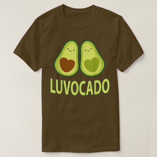 Luvocado Avocado Liefde Grappig Koppel Valentijnsd T-shirt (Design voorkant)