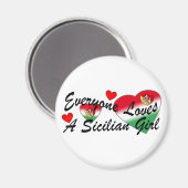Luvs Siciliaanse meisje magneet (Voorkant / Achterkant)