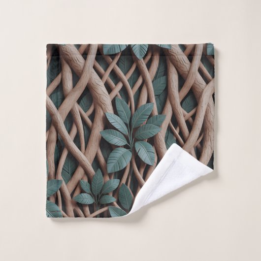 Luwung Boom Reliëf Bad Handdoek (Wasdoekje)