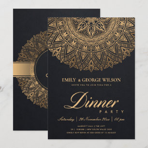 LUX BLACK GOLD CLASSIC  MANDALA DINNER PARTY KAART