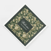Lux Botanical Napkins Greenery Foliage in Pastels Servet (Hoek)