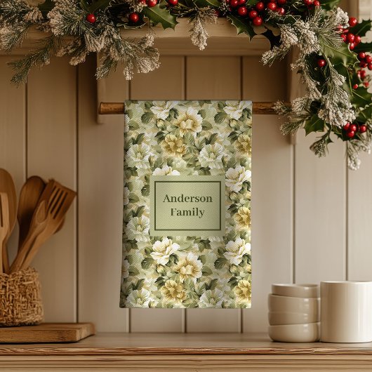 Lux Botanical Touch Personalized Greenery Towel  Theedoek