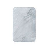 Lux chique zilver metallic folie & wit grijs marme badmat (Voorkant Verticaal)