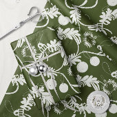 Lux Christmas Elegant Baubles op Groen Cadeaupapier