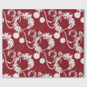 Lux Christmas Elegant Baubles op rood Cadeaupapier (Vlak)