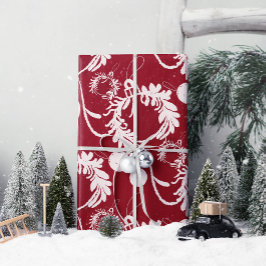 Lux Christmas Elegant Baubles op rood Cadeaupapier