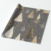 Lux Christmas Gold op grijs inpakpapier (Uitgerold)