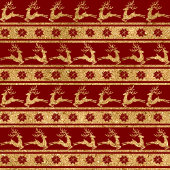 Lux Christmas Plates Custom Red Gold Reindeer Papieren Bordje