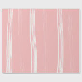Lux Christmas White Stripes op roze inpakpapier (Vlak)